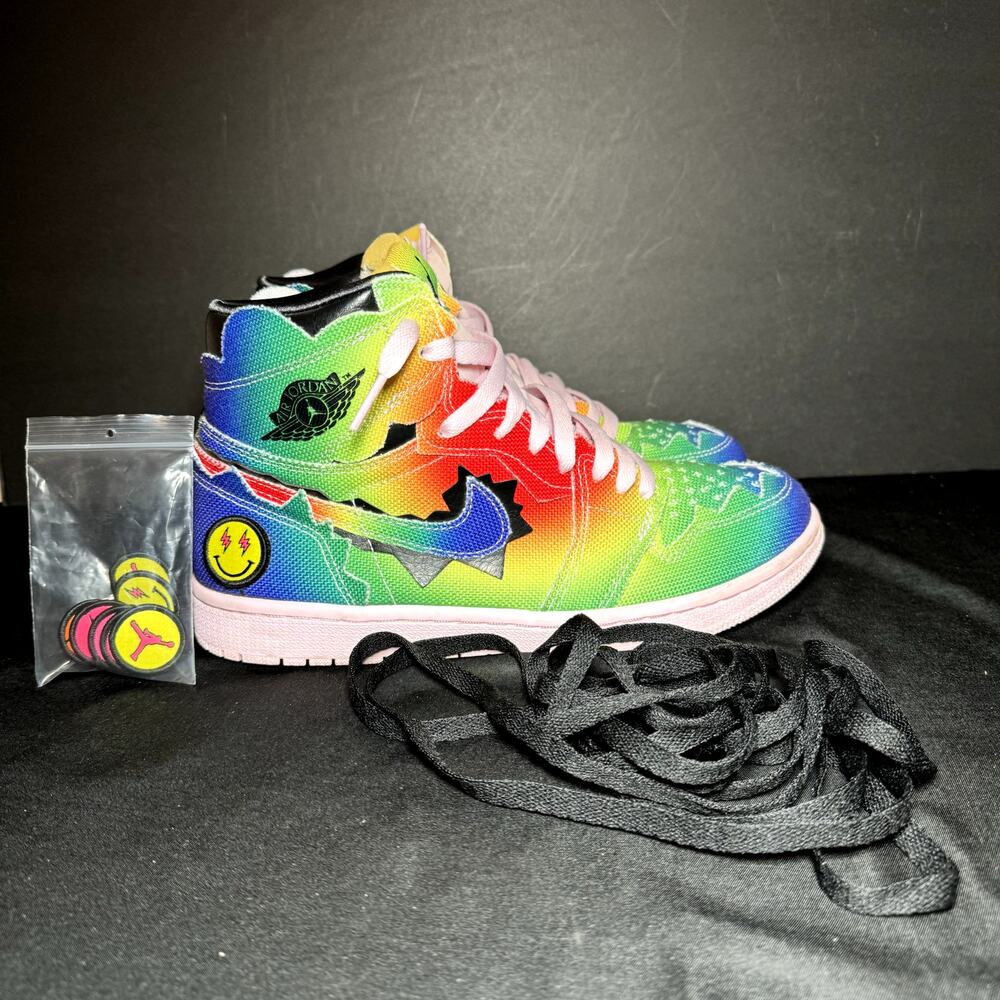 Size 8 - J. Balvin x Air Jordan 1 Retro OG High Colores Y Vibras Men's Shoes